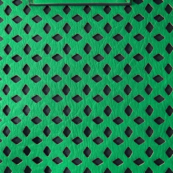 The Limited, Emerald Green, Gold accent Clutch, Faux Leather. - Picture 5 of 7